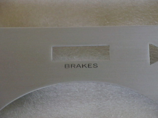 "BRAKES" word silk screened just like original